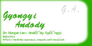 gyongyi andody business card